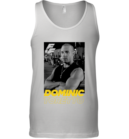 Fast & Furious Dominic Toretto Dom Portrait Logo Men's Tank Top Men's Tank Top / White / XS Men's Tank Top - globaltrendtees