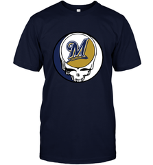 Milwaukee Brewers Grateful Dead Baseball Steal Your Face MLB Men's T-Shirt Men's T-Shirt - globaltrendtees