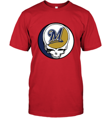 Milwaukee Brewers Grateful Dead Baseball Steal Your Face MLB Men's T-Shirt Men's T-Shirt - globaltrendtees