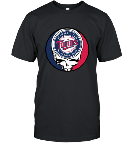 Minnesota Twins Grateful Dead Baseball Steal Your Face MLB Men's T-Shirt Men's T-Shirt / Black / S Men's T-Shirt - globaltrendtees