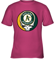 Oakland Athletics Grateful Dead Baseball Steal Your Face MLB Youth T-Shirt Youth T-Shirt - globaltrendtees