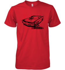 Fast & Furious Dom's Charger with Engine Men's Premium T-Shirt Men's Premium T-Shirt - globaltrendtees