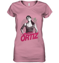Fast & Furious Letty Ortiz Smiling Portrait Women's V-Neck T-Shirt Women's V-Neck T-Shirt - globaltrendtees