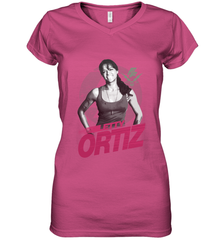 Fast & Furious Letty Ortiz Smiling Portrait Women's V-Neck T-Shirt Women's V-Neck T-Shirt - globaltrendtees