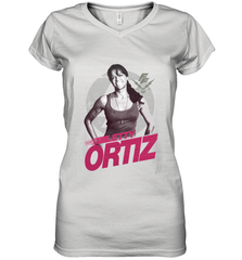 Fast & Furious Letty Ortiz Smiling Portrait Women's V-Neck T-Shirt Women's V-Neck T-Shirt - globaltrendtees