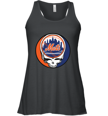 New York Mets Grateful Dead Baseball Steal Your Face MLB Women's Tank Top Women's Tank Top / Black / XS Women's Tank Top - globaltrendtees