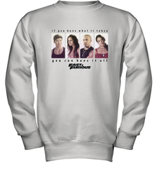 Fast & Furious You Can Have It All Group Shot Panels Black Youth Crewneck Sweatshirt Youth Crewneck Sweatshirt - globaltrendtees
