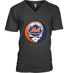 New York Mets Grateful Dead Baseball Steal Your Face MLB Men's V-Neck T-Shirt