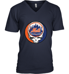 New York Mets Grateful Dead Baseball Steal Your Face MLB Men's V-Neck T-Shirt