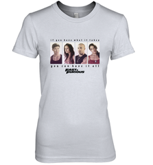 Fast & Furious You Can Have It All Group Shot Panels Black Women's Premium T-Shirt Women's Premium T-Shirt - globaltrendtees