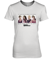 Fast & Furious You Can Have It All Group Shot Panels Black Women's Premium T-Shirt Women's Premium T-Shirt - globaltrendtees