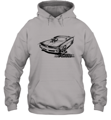 Fast & Furious Dom's Charger with Engine Hooded Sweatshirt Hooded Sweatshirt - globaltrendtees