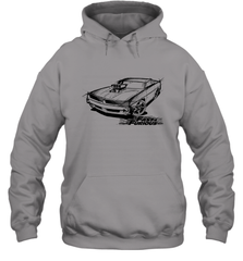 Fast & Furious Dom's Charger with Engine Hooded Sweatshirt Hooded Sweatshirt - globaltrendtees