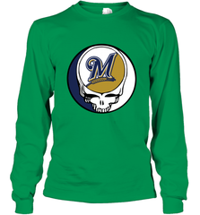 Milwaukee Brewers Grateful Dead Baseball Steal Your Face MLB Long Sleeve T-Shirt Long Sleeve T-Shirt - globaltrendtees