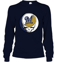 Milwaukee Brewers Grateful Dead Baseball Steal Your Face MLB Long Sleeve T-Shirt Long Sleeve T-Shirt - globaltrendtees