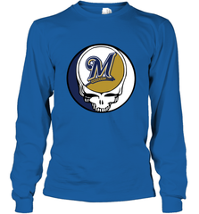 Milwaukee Brewers Grateful Dead Baseball Steal Your Face MLB Long Sleeve T-Shirt Long Sleeve T-Shirt - globaltrendtees