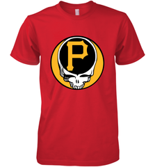 Pittsburgh Pirates Grateful Dead Baseball Steal Your Face MLB Men's Premium T-Shirt Men's Premium T-Shirt - globaltrendtees