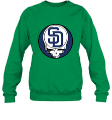 San Diego Padres Grateful Dead Baseball Steal Your Face MLB Crewneck Sweatshirt Crewneck Sweatshirt - globaltrendtees