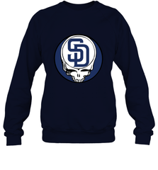 San Diego Padres Grateful Dead Baseball Steal Your Face MLB Crewneck Sweatshirt Crewneck Sweatshirt - globaltrendtees