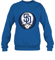 San Diego Padres Grateful Dead Baseball Steal Your Face MLB Crewneck Sweatshirt Crewneck Sweatshirt - globaltrendtees