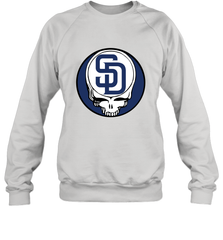 San Diego Padres Grateful Dead Baseball Steal Your Face MLB Crewneck Sweatshirt Crewneck Sweatshirt - globaltrendtees